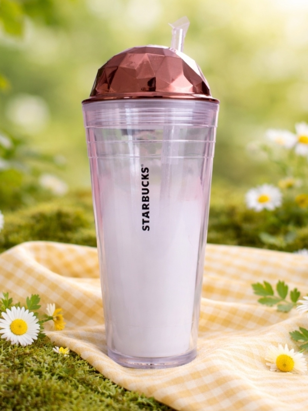 Starbucks Iridescent Pink Tumbler with Rose Gold Lid